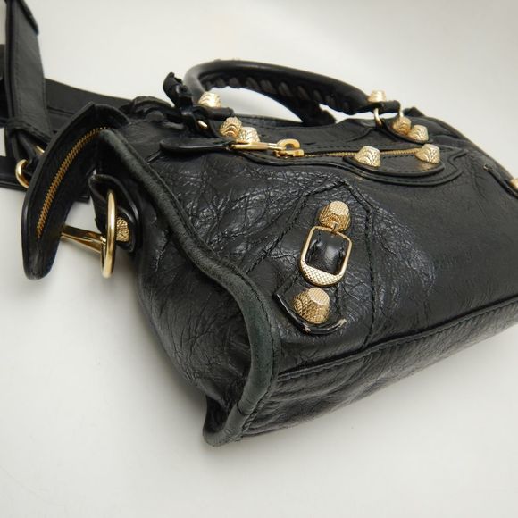 Balenciaga Giant Mini City Handbag 2way Lambskin Black - Picture 5 of 8